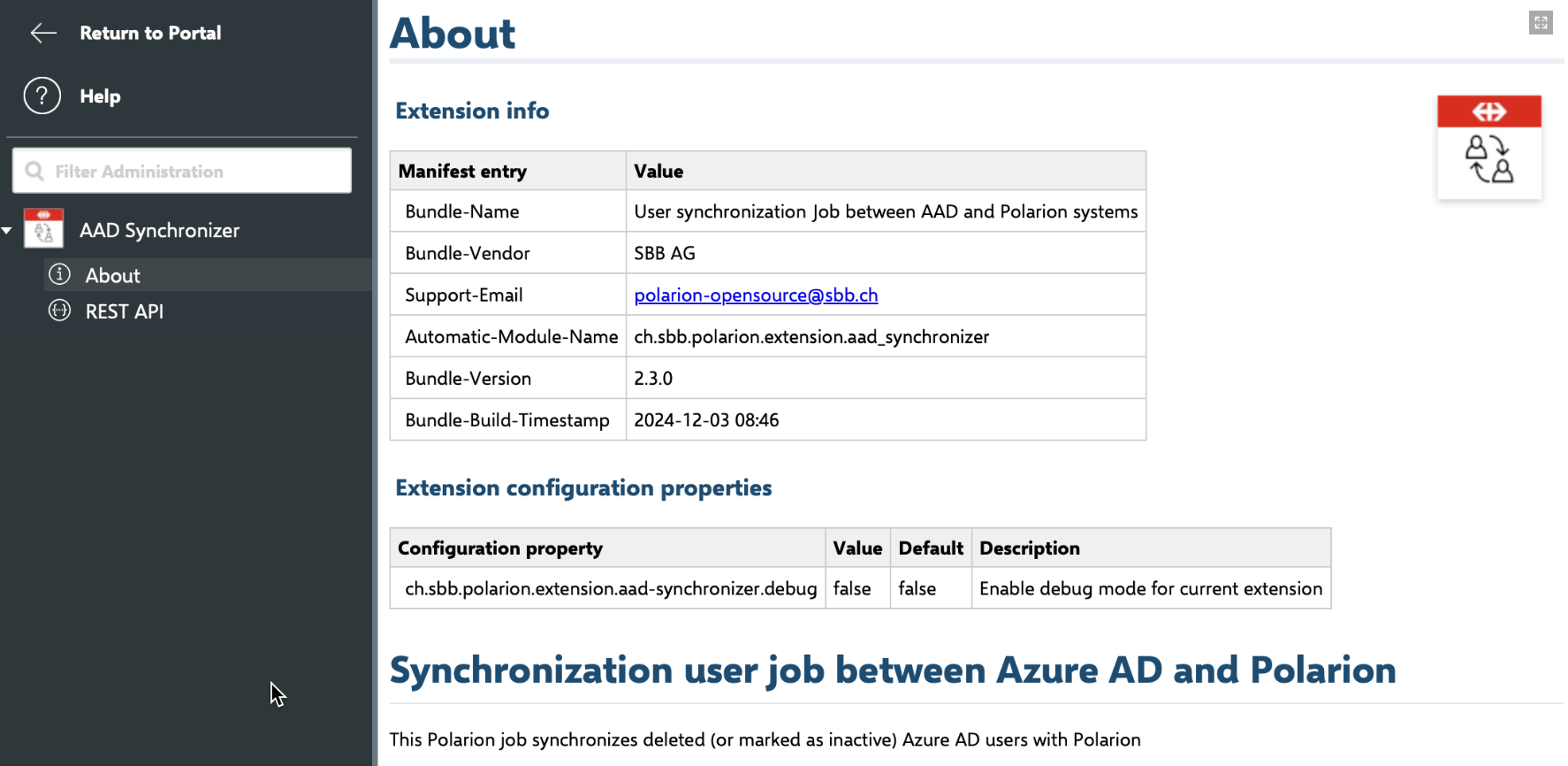 AAD Synchronizer Screenshot